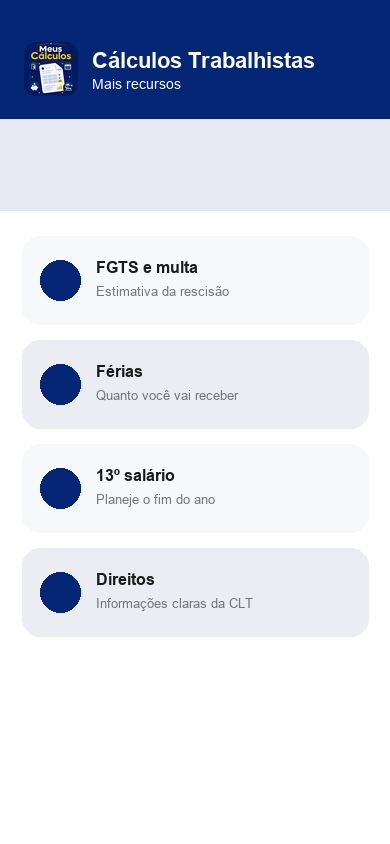 Mais recursos no Cálculos Trabalhistas
