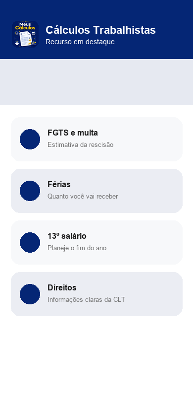 Recurso em destaque no Cálculos Trabalhistas